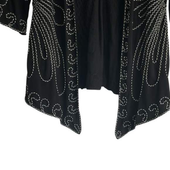 Once Again black/white detailed cardigan,. Size M Excellent condition. - Picture 3 of 10